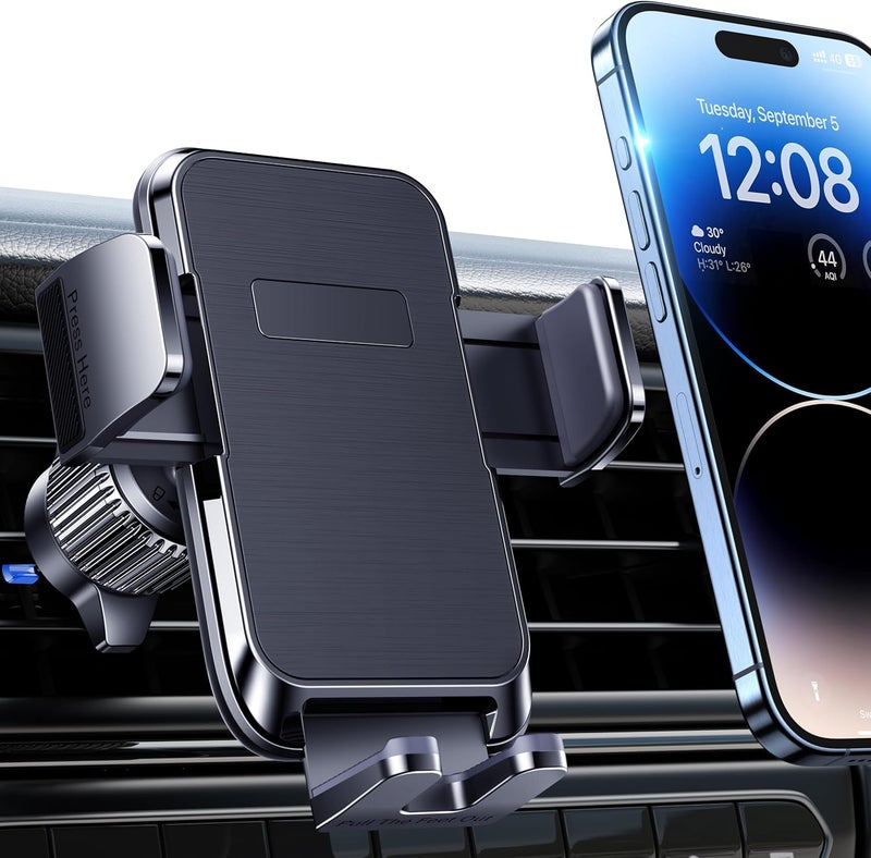 DOLYOFG Car Phone Holder Vent [ Metal Clip] Phone Holders for Your Car Hands Free Universal Air Vent Cell Phone Car Mount Fit for iPhone Android All Smartphone Automobile Cradles - Image 1
